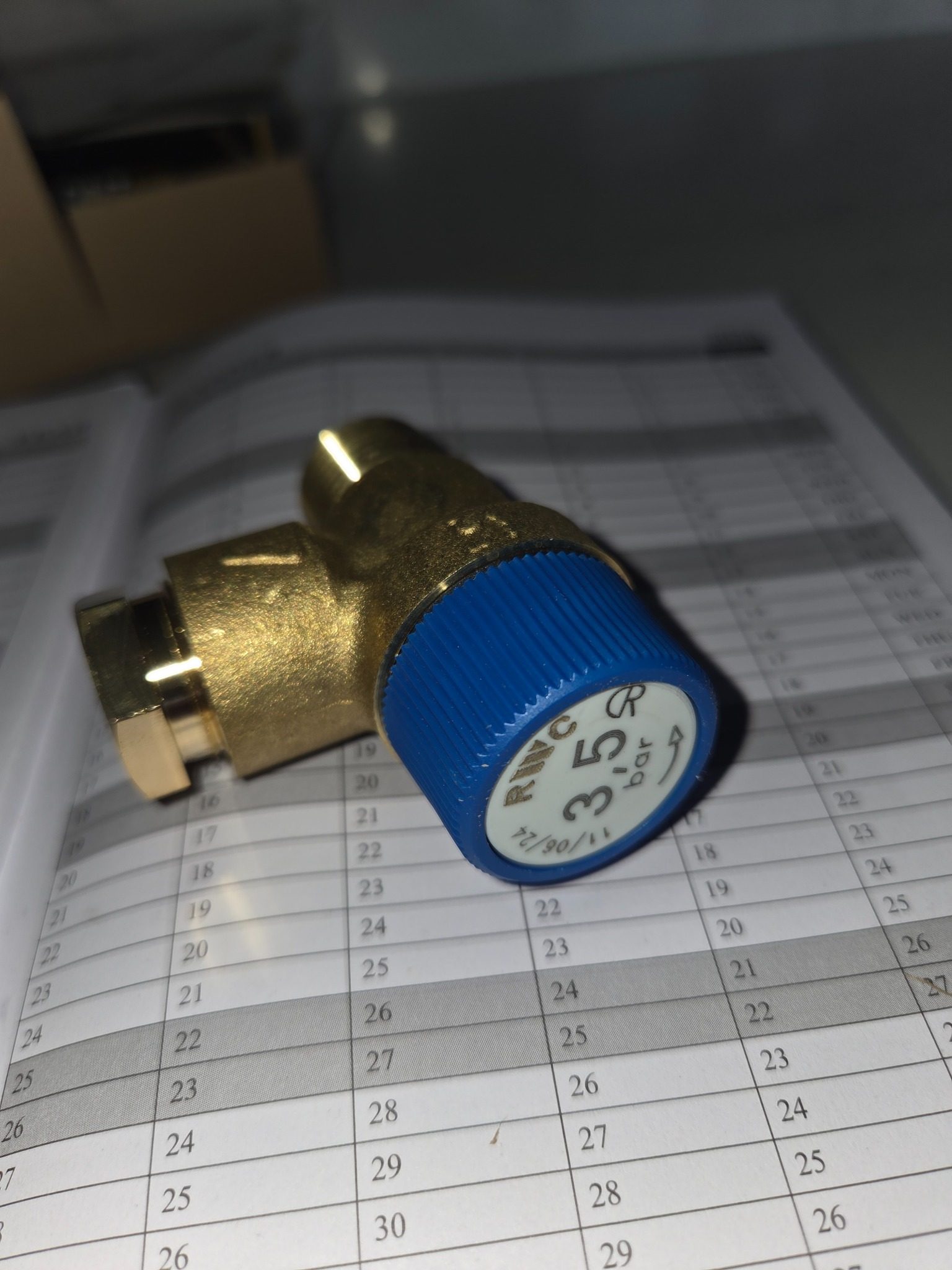 Pressure relief valve close up